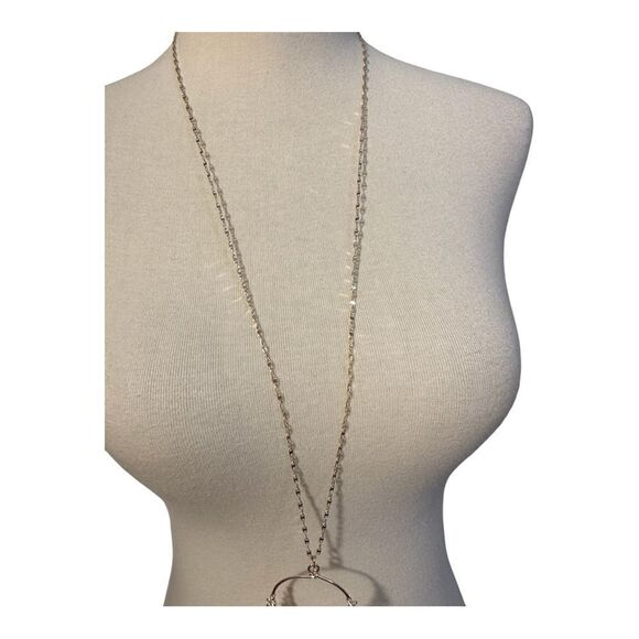 Express gold tone pendant necklace NWT - Picture 3 of 3